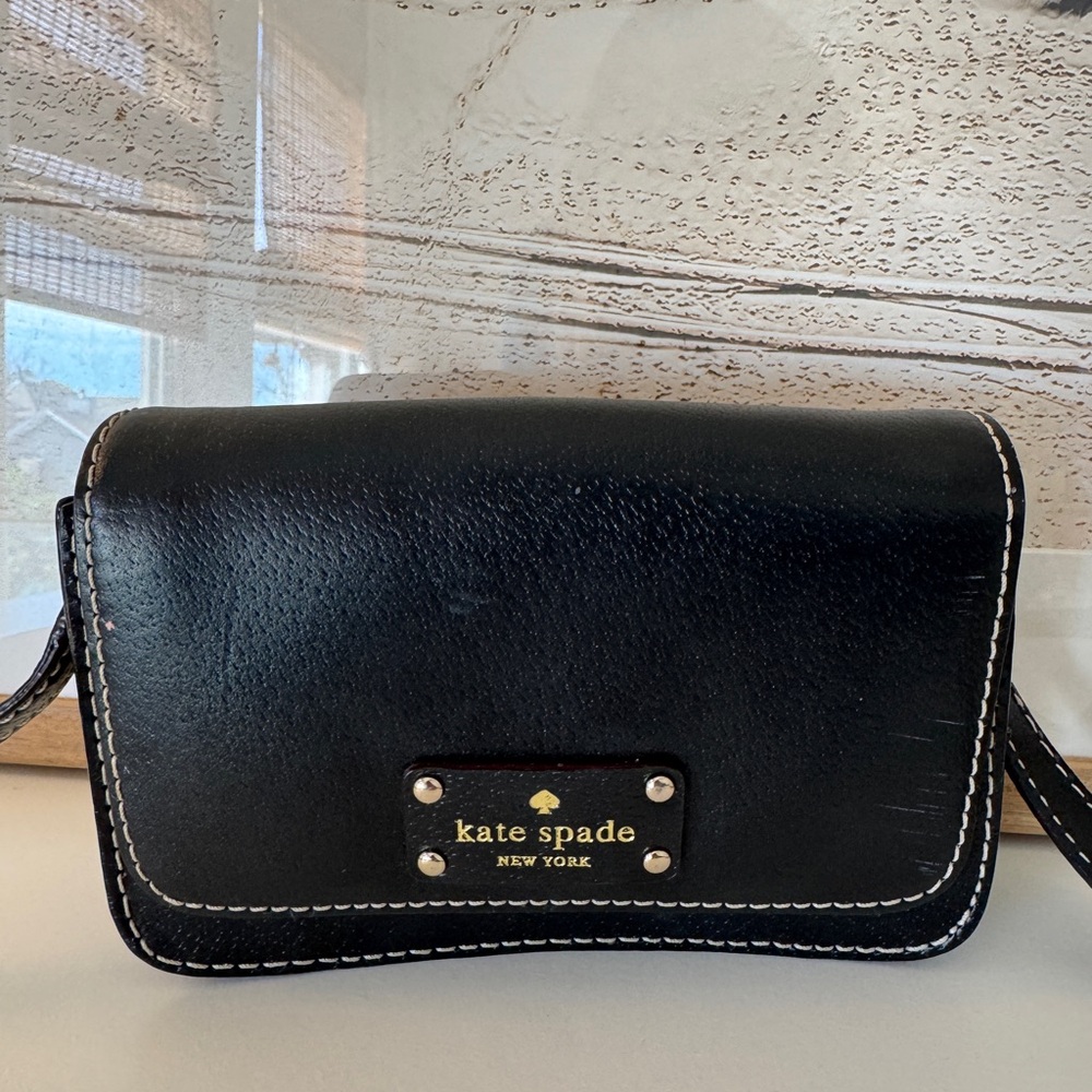 Kate Spade Black Leather Crossbody Bag